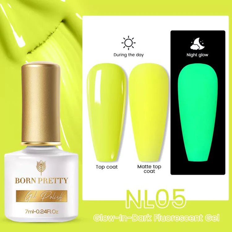 Glow-In-Dark Fluorescent Gel Polish BORN PRETTY - NSI Australia