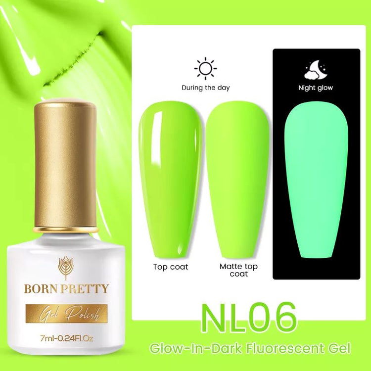 Glow-In-Dark Fluorescent Gel Polish BORN PRETTY - NSI Australia