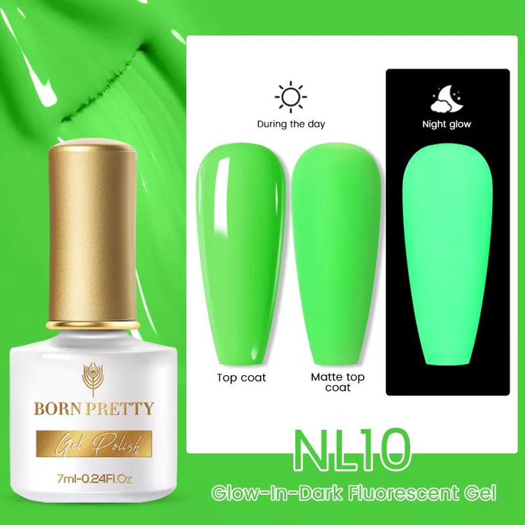 Glow-In-Dark Fluorescent Gel Polish BORN PRETTY - NSI Australia