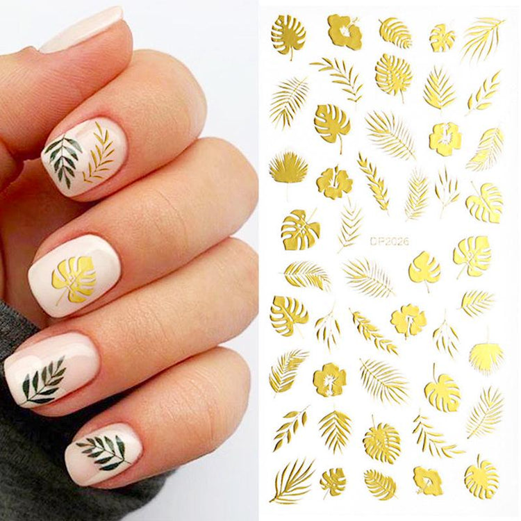 Christmas Gold and Fluorescent Nail Art Stickers - NSI Australia