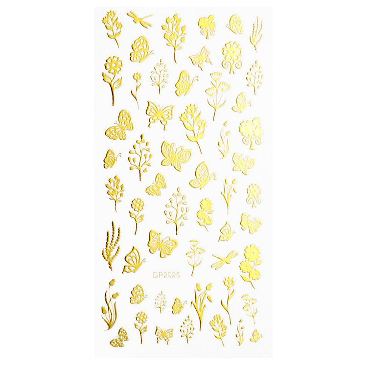 Christmas Gold and Fluorescent Nail Art Stickers - NSI Australia