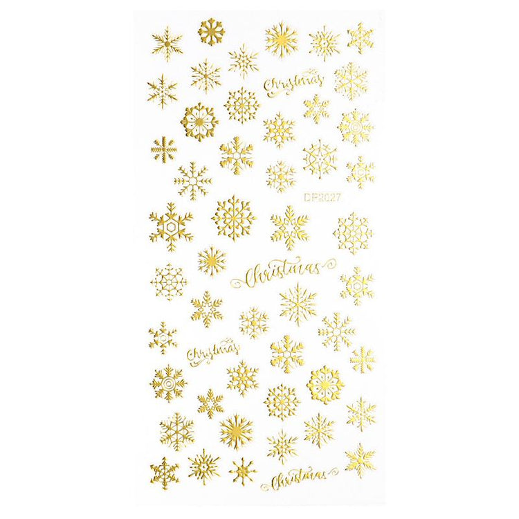 Christmas Gold and Fluorescent Nail Art Stickers - NSI Australia