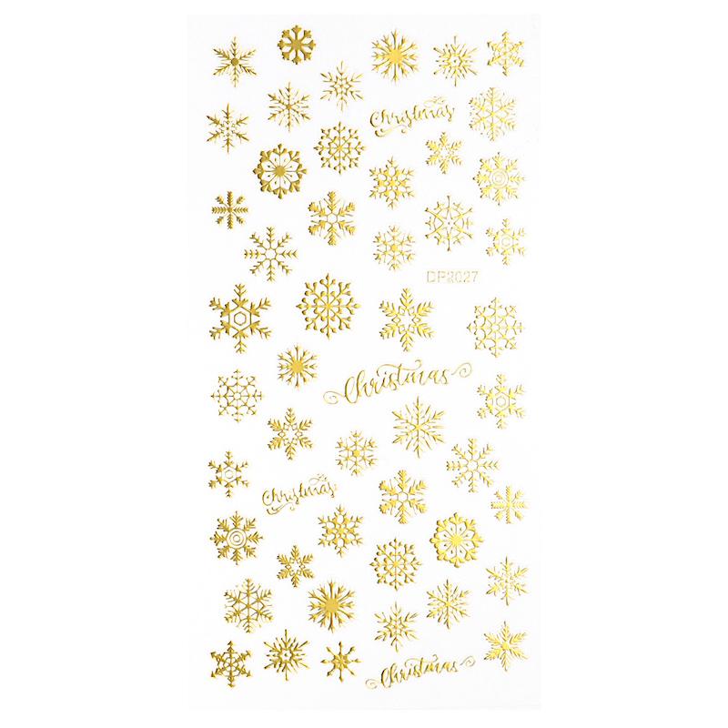 Christmas Gold and Fluorescent Nail Art Stickers - NSI Australia