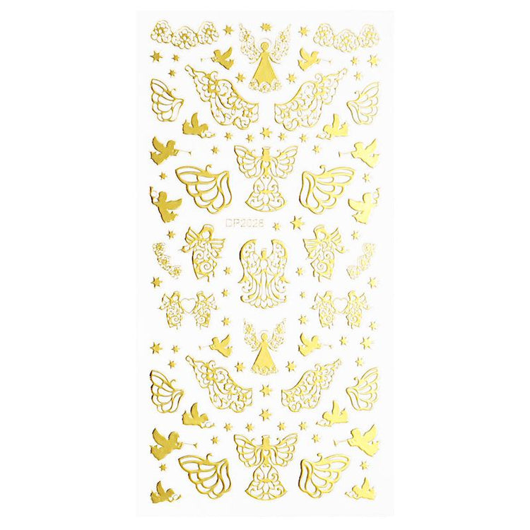 Christmas Gold and Fluorescent Nail Art Stickers - NSI Australia