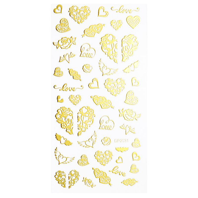 Christmas Gold and Fluorescent Nail Art Stickers - NSI Australia