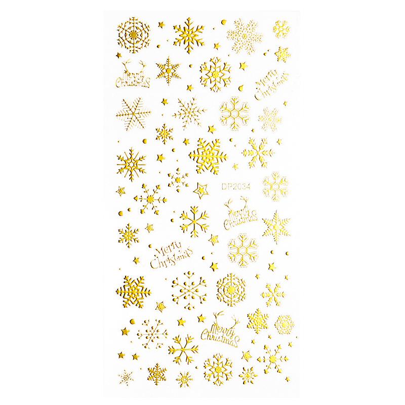 Christmas Gold and Fluorescent Nail Art Stickers - NSI Australia