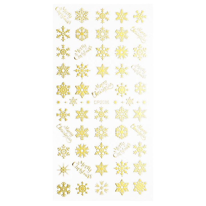 Christmas Gold and Fluorescent Nail Art Stickers - NSI Australia
