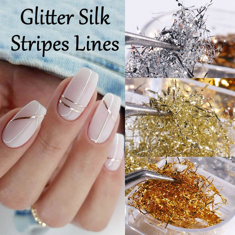 Gold And Silver Aluminum Foil Flakes Strip And Leaf (6-Grid Tray) - NSI Australia