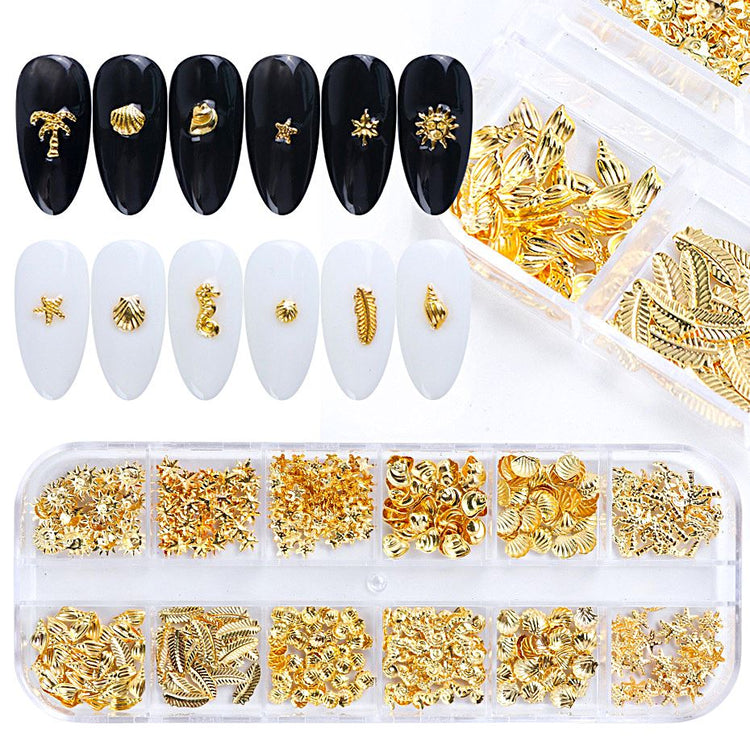 Gold Seaside 3D Nail Art Decoration Tray - NSI Australia