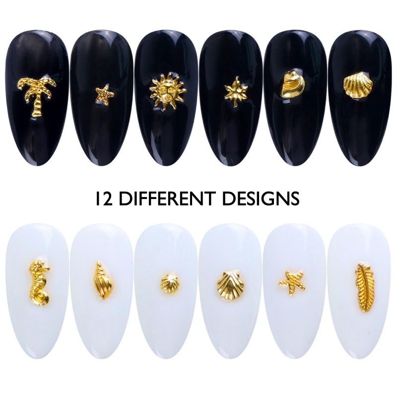 Gold Seaside 3D Nail Art Decoration Tray - NSI Australia