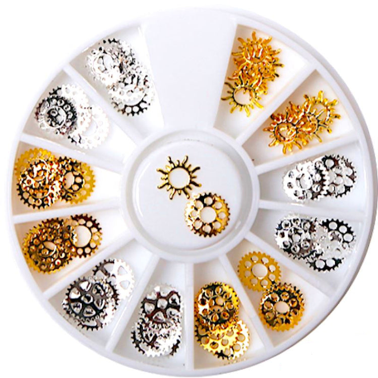 Gold & Silver Nail Art Decoration Wheels - NSI Australia