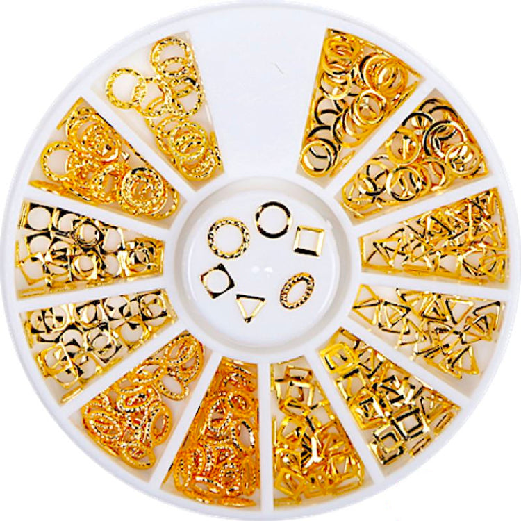 Gold & Silver Nail Art Decoration Wheels - NSI Australia