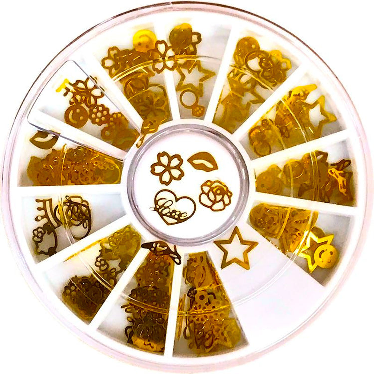 Gold & Silver Nail Art Decoration Wheels - NSI Australia