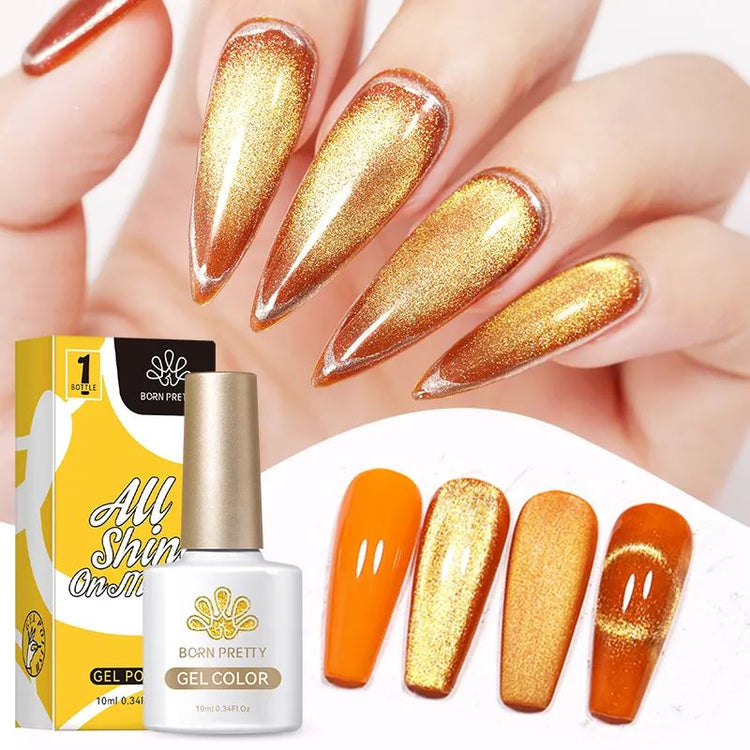 Gold Snowlight Cat Eye Magnetic Gel BORN PRETTY - NSI Australia