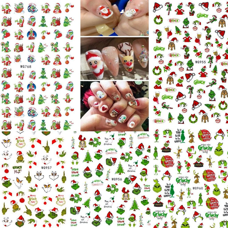 Grinch Nail Art Stickers - NSI Australia