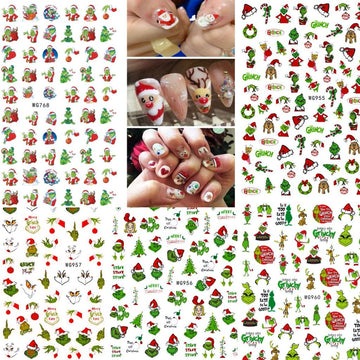 Grinch Nail Art Stickers - NSI Australia