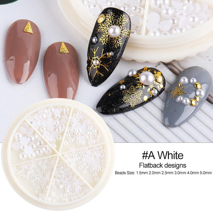 Half Pearls Nail Art Decoration Wheels - NSI Australia