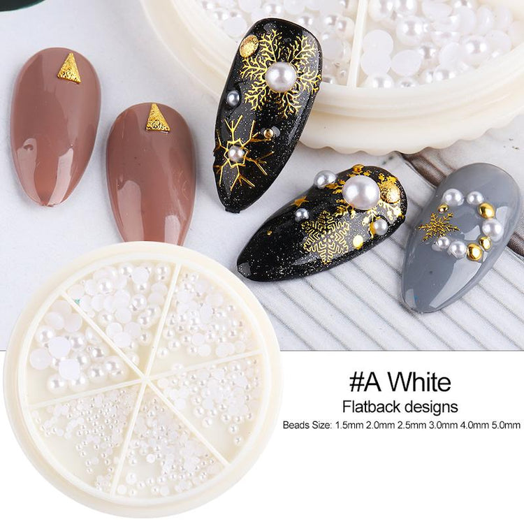 Half Pearls Nail Art Decoration Wheels - NSI Australia