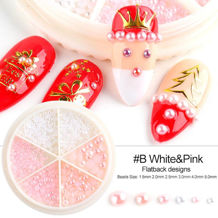 Half Pearls Nail Art Decoration Wheels - NSI Australia