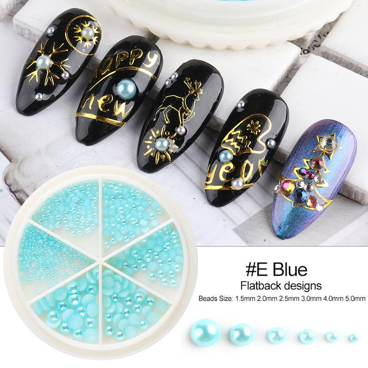 Half Pearls Nail Art Decoration Wheels - NSI Australia