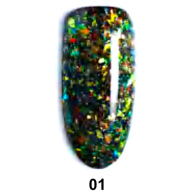 Holographic Flakes Gel Polish - NSI Australia