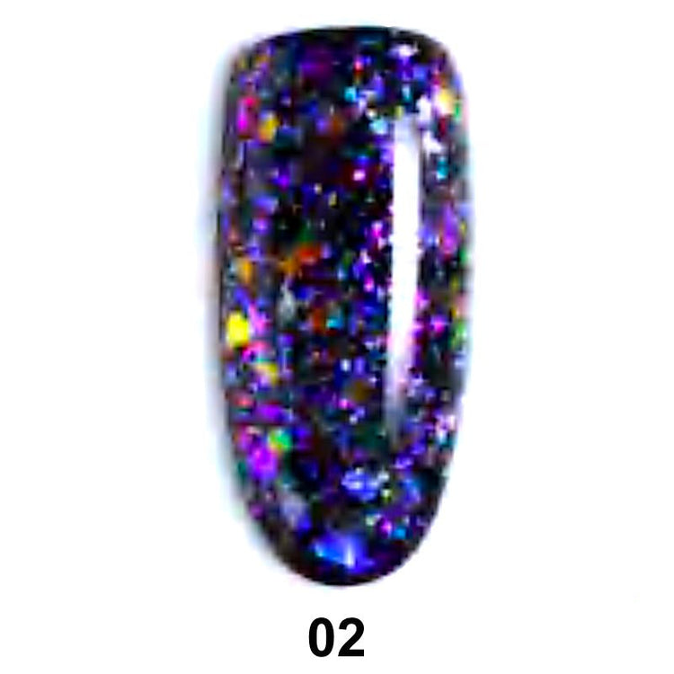 Holographic Flakes Gel Polish - NSI Australia