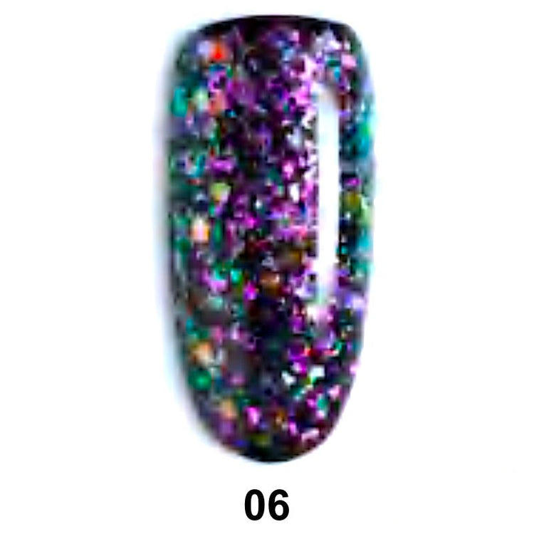 Holographic Flakes Gel Polish - NSI Australia