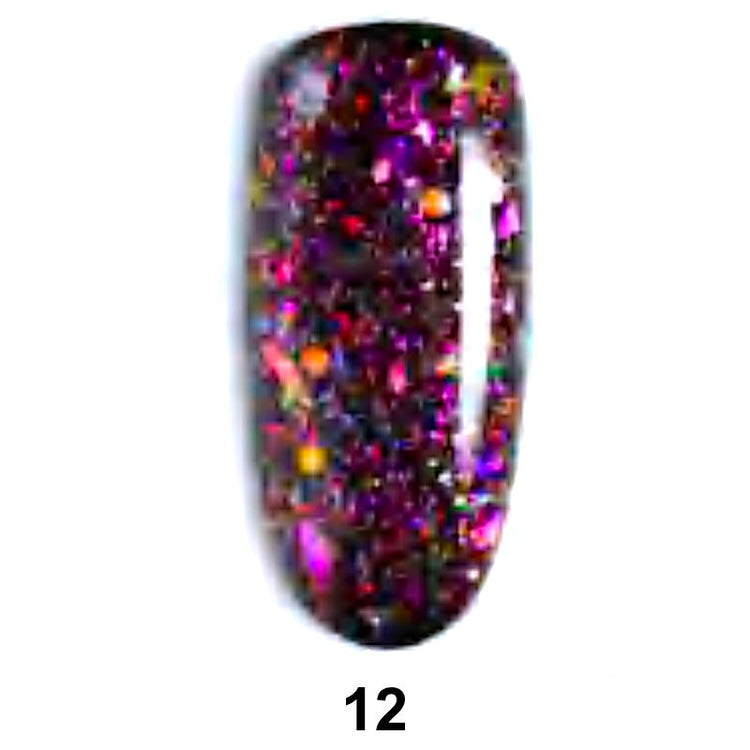 Holographic Flakes Gel Polish - NSI Australia
