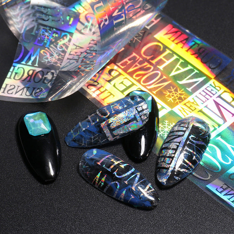 Holographic Laser Nail Foil 10pcs - NSI Australia
