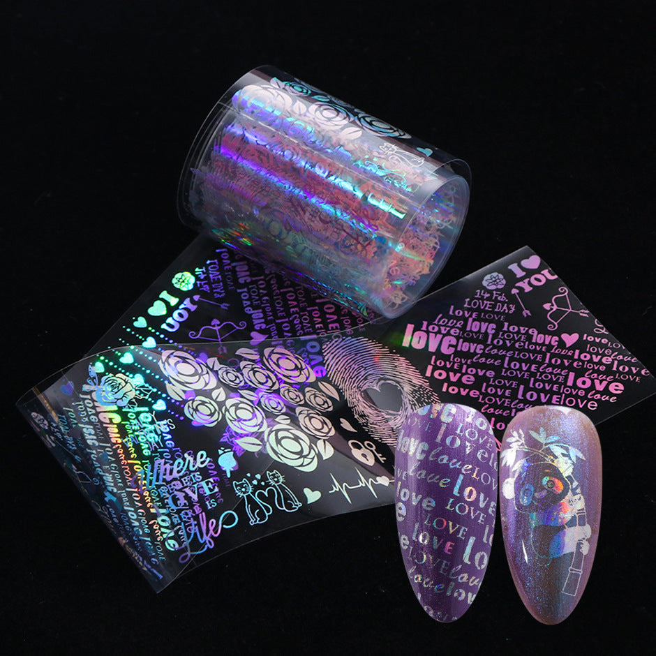Holographic Laser Nail Foil 10pcs - NSI Australia