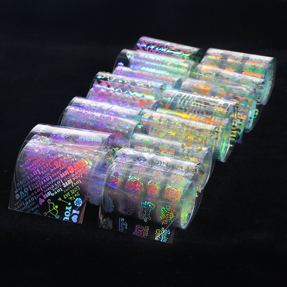 Holographic Laser Nail Foil 10pcs - NSI Australia