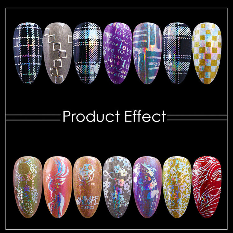 Holographic Laser Nail Foil 10pcs - NSI Australia
