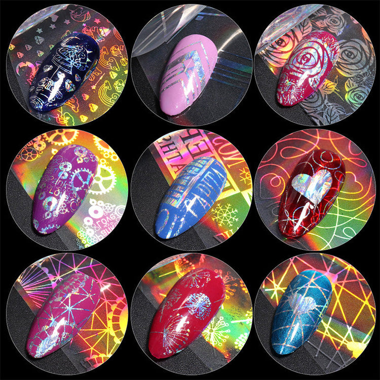 Holographic Laser Nail Foil 10pcs - NSI Australia