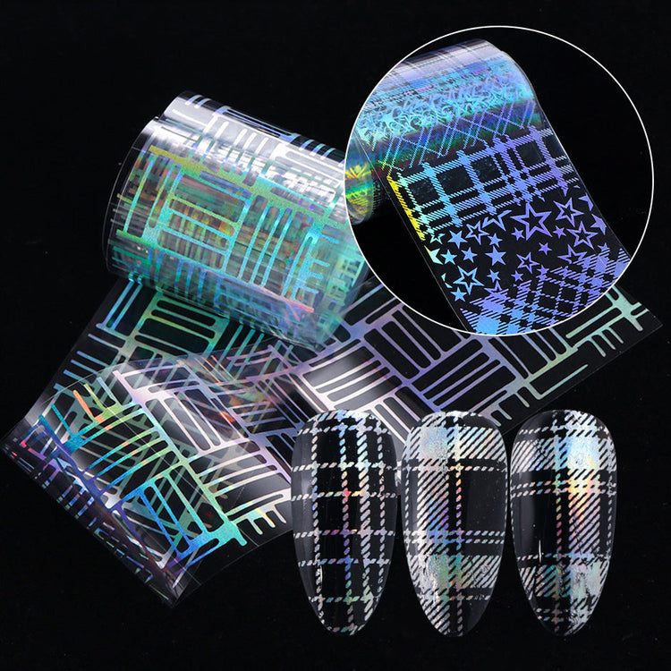 Holographic Laser Nail Foil 10pcs - NSI Australia