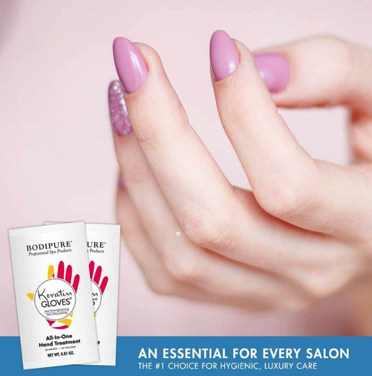 Keratin Gloves Natural Moisturising Hands Treatment - Bodipure white sachet - NSI Australia
