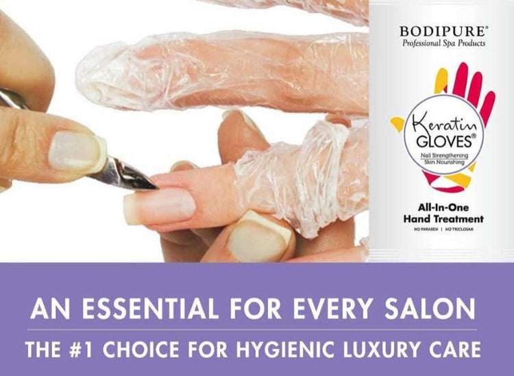 Keratin Gloves Natural Moisturising Hands Treatment - Bodipure white sachet - NSI Australia