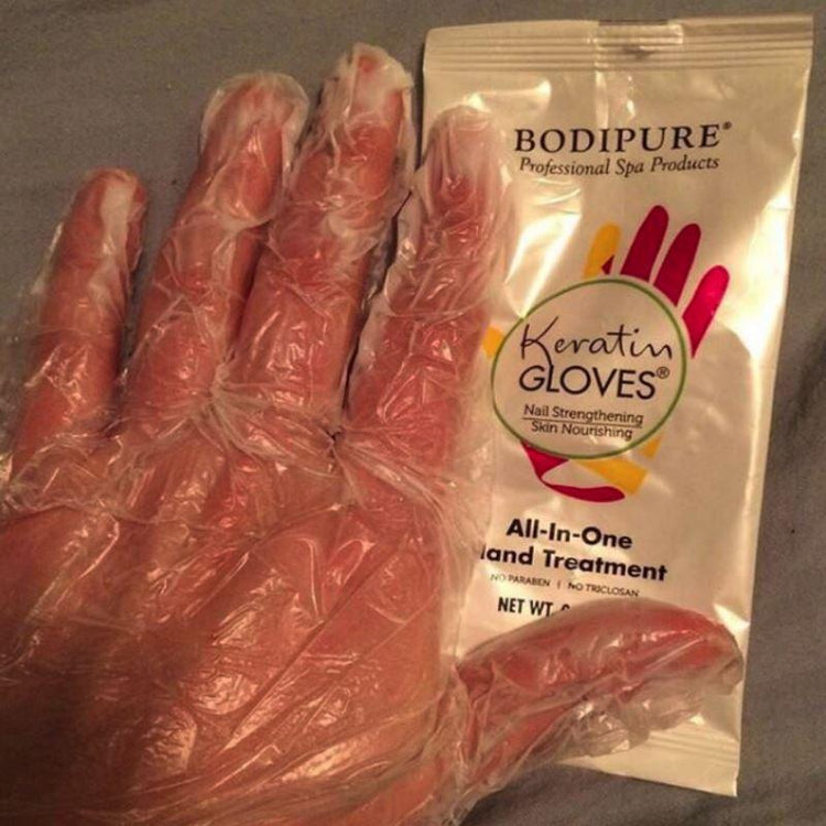 Keratin Gloves Natural Moisturising Hands Treatment - Bodipure white sachet - NSI Australia