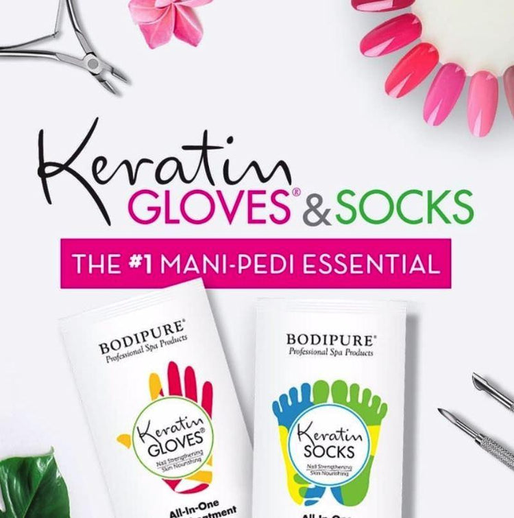 Keratin Gloves Natural Moisturising Hands Treatment - Bodipure white sachet - NSI Australia