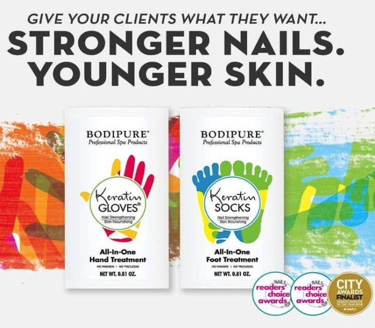 Keratin Socks Natural Moisturising Foot Treatment - Bodipure white sachet - NSI Australia