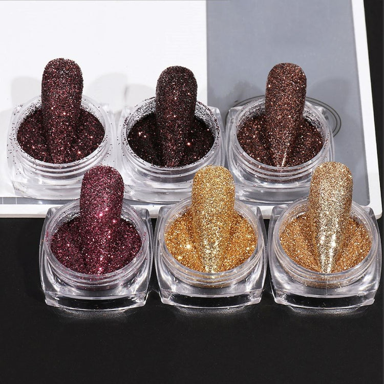 Laser Reflective Nail Glitter - 6 Jars Set - NSI Australia