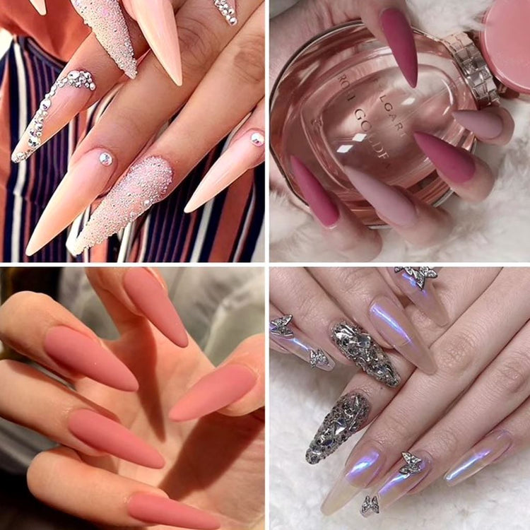 LONG STILETTO Nail Tips 500ct Bag - NSI Australia