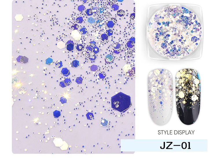Mermaid Nail Flakes Holographic Glitter Jar - NSI Australia