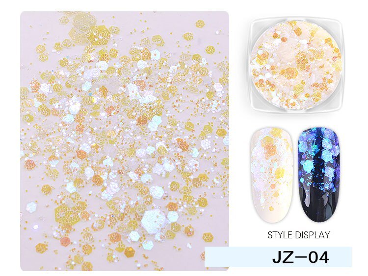 Mermaid Nail Flakes Holographic Glitter Jar - NSI Australia