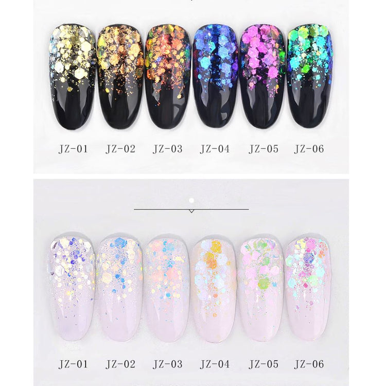 Mermaid Nail Flakes Holographic Glitter Jar - NSI Australia