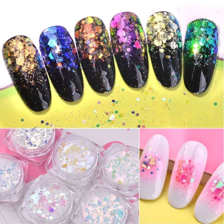 Mermaid Nail Flakes Holographic Glitter Jar - NSI Australia