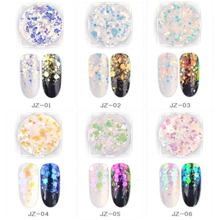 Mermaid Nail Flakes Holographic Glitter Jar - NSI Australia