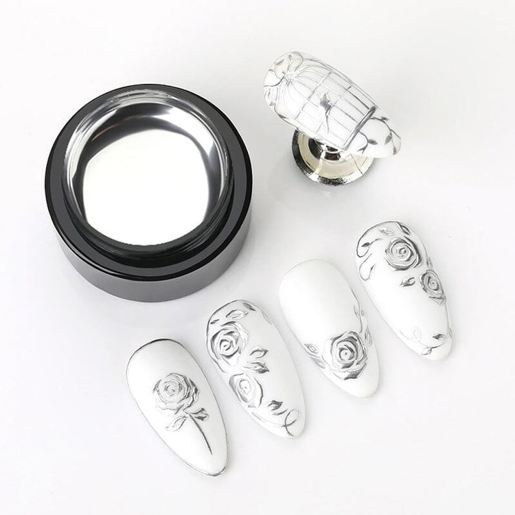 Metallic Silver & Gold Mirror Chrome Gels - NSI Australia