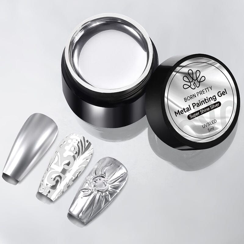 Metallic Silver & Gold Mirror Chrome Gels - NSI Australia