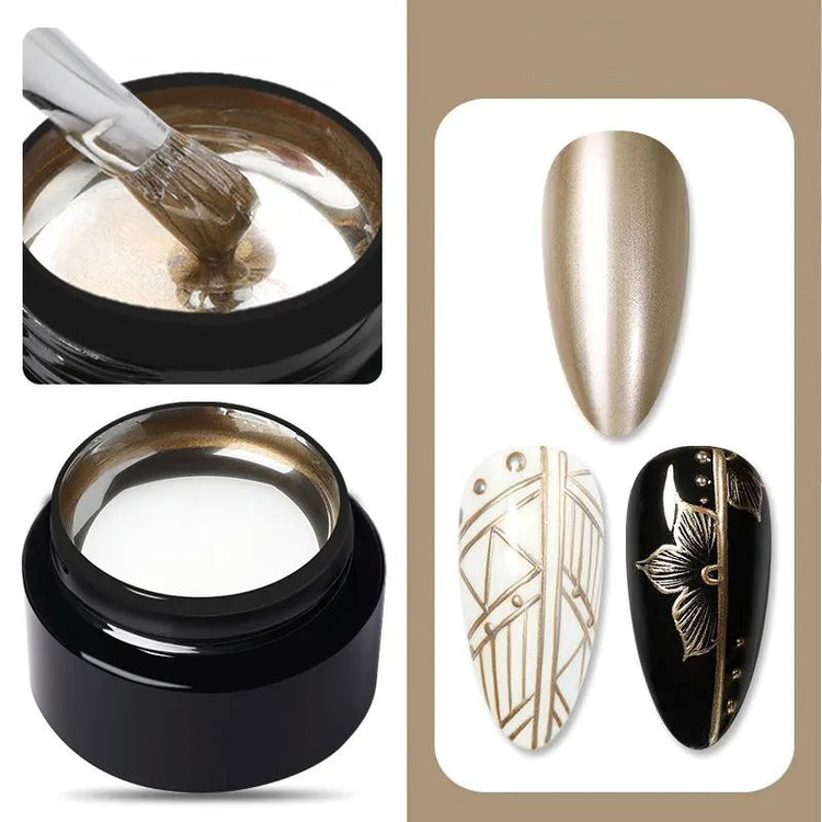 Metallic Silver & Gold Mirror Chrome Gels - NSI Australia