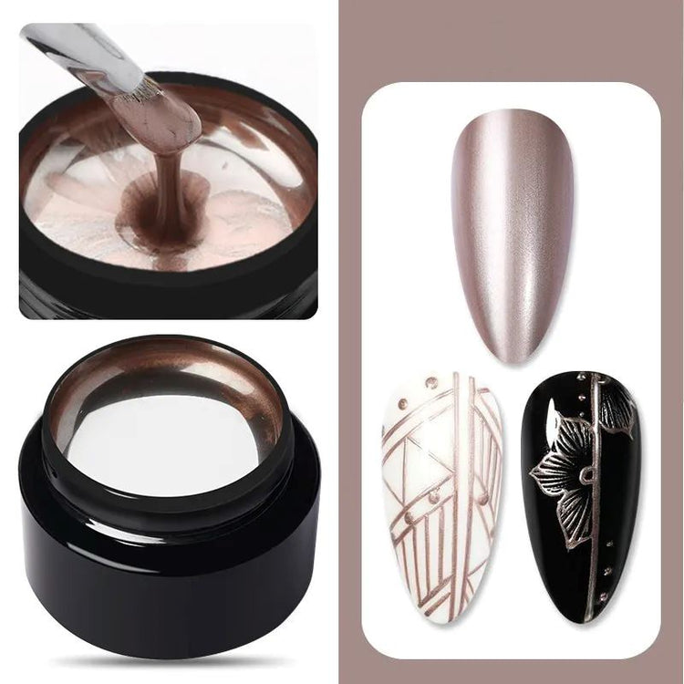 Metallic Silver & Gold Mirror Chrome Gels - NSI Australia